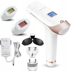 Depilator Laserowy Ipl Dwie Lampy Odmładzanie Nogi Bikini Lescolton T009i