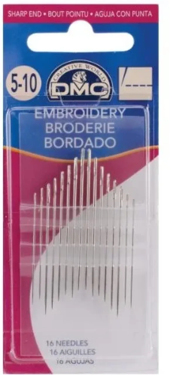 DMC Embroidery ręcznie Needles-size 5/10 16/PKG 1765-5/10