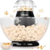 Duronic POP50 BK maszyna do popcornu automat 1200 W, do prażenia ziaren kukurydzy, wyjmowana misa, bez oleju