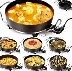 Duży Multi Wonder Chef Pro Garnek Patelnia Elektryczna Wok 6L termostat