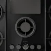 Elica Płyta gazowa z okapem  NIKOLATESLA FLAME BL/F/88 czarne szkło pochłaniacz PRF0147741B