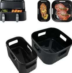 Formy silikonowe do frytkownicy Philips Airfryer Dual Basket NA350 NA550 9L