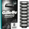 Gillette Mach3 Charcoal - Wkłady 8 szt.