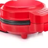 GOFROWNICA MINI GOFRY MOCNA NIEPRZYWIERAJACA 8 PŁYTEK 4 WZORY CZERWONA RED