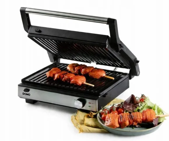 Grill elektryczny DOMO DO9287G czarny 166 W grill elektryczny rozkładany + gofrownica