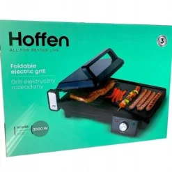 Grill elektryczny Kontaktowy Składany Grill Elektryczny Hoffen HO-00063 Czarny 2000 W