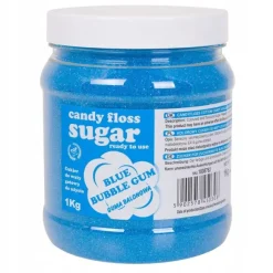 GSG24 Kolorowy cukier do waty cukrowej niebieski o smaku gumy balonowej 1kg 1008762