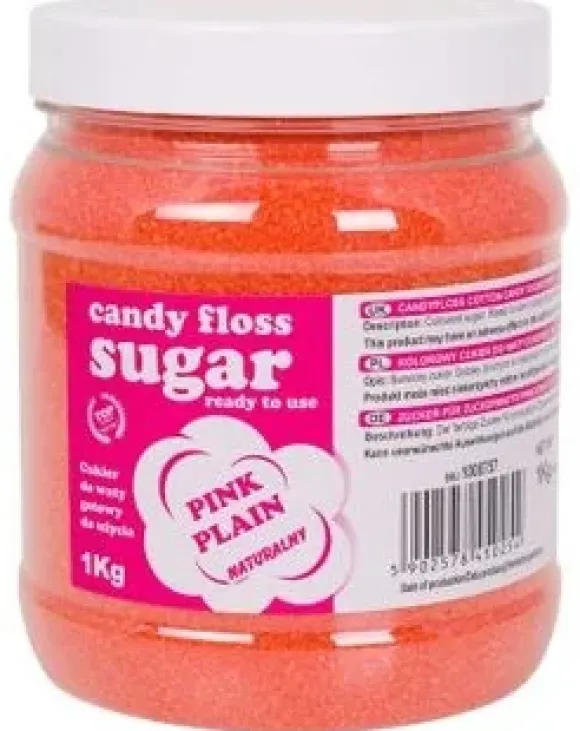 GSG24 Kolorowy cukier do waty cukrowej różowy naturalny smak waty cukrowej 1kg 1008757