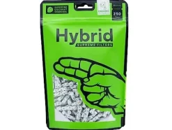 Hybrid Slimfilter 250 worków z filtrem z węglem aktywnym, 6,4 mm, połowa celulozy, połowa węgla aktywnego, 19820, białe, opakowanie 250 sztuk