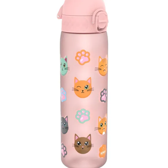 ION8 Różowa butelka na wodę w kotki 500 ml