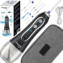 Irygator do Zębów Dentystyczny BEZPRZEWODOWY 5 trybów 8 Dysz +Etui Podróżne HF-6