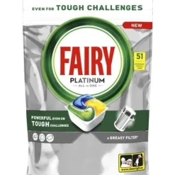 Kapsułki do zmywarki FAIRY Platinum All in One Lemon - 51 szt.