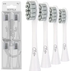 4 Końcówki do szczoteczki sonicznej Oclean SE / X / PRO / X10 / One / Air / Z / Z1 / F1 / FLOW / Endurance SZARE - Reptila