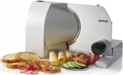 Krajalnica Gorenje R708A 100W Ząbkowane ostrze ze stali nierdzewnej Srebrna