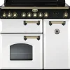 Kuchenka elektryczna Kuchnia z płytą ceramiczną FALCON Classic Deluxe 90 Biały mosiądz