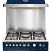 Kuchenka gazowa Zestaw Kuchnia Gazowa LOFRA DOLCEVITA 90 BLU RBLD96MFTE/Ci/Z gold