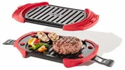 Lékué Lékué grill mikrofalowy, opiekacz do kanapek, prasa do panini, 25,4 x 14 cm, czerwony 0220400R14M017