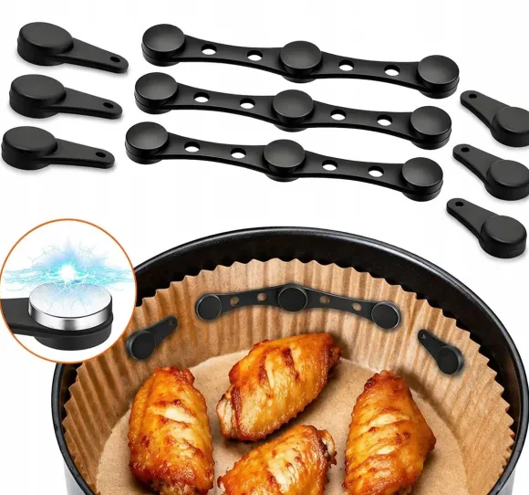 MAGNESY DO FRYTKOWNICY AIR FRYER ZESTAW 12EL UTRZYMUJĄ PAPIER, SILIKONOWE