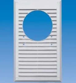 Maxpol Kratka do pochłaniacza z siatką 175x295mm fi120mm biała 128 KRA 128 BI