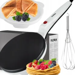 Naleśnikarka Elektryczna Automatyczna Biała Non Stick 20CM 700W