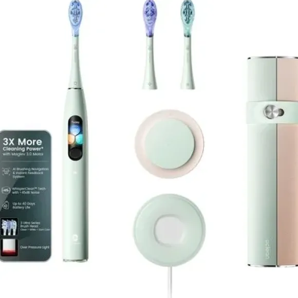 OCLEAN X ULTRA S Set MINT - szczoteczka soniczna w zestawie z etui podróżnym i 3 końcówkami