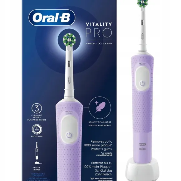 Oral-B Vitality Pro Protect XClean 2szt. Fioletowo-czarny