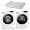 Pralka SAMSUNG WW11DG6B25LEU4 AI Energy EcoBubble A SpaceMax 11kg 1400 obr + Suszarka SAMSUNG AI DV90DG6845LEU4 z pompą ciepła + Łącznik SAMSUNG SKK-UDW