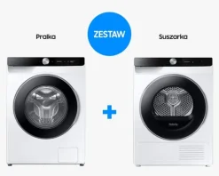 Samsung Zestaw Pralka AI 9kg WW90DG6U85LKU4 + Suszarka AI 9kg DV90DG6845LKU4
