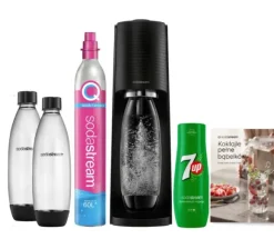 Saturator do wody gazowanej SodaStream Terra - Czarny + 2 butelki + książka