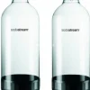 Sodastream DuoPack 2 x 1 l butelka z tritanu nadaje się do mycia w zmywarce (nie zawiera BPA) zapasowe butelki do saturatora wody z butelkami PET