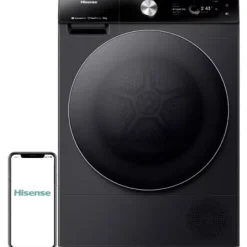 Suszarka HISENSE DH7S107BB Seria 7S Wi-Fi ConnectLife AI SuperDry Ekran TFT Samoczyszczacy wymiennik ciepła