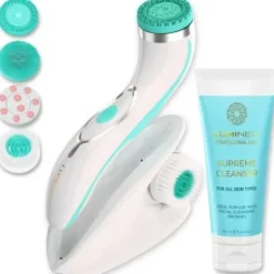 Szczoteczka soniczna do twarzy LUMINEO 8688 Pro Turkusowy + Żel do wszystkich rodzajów skóry 100 ml