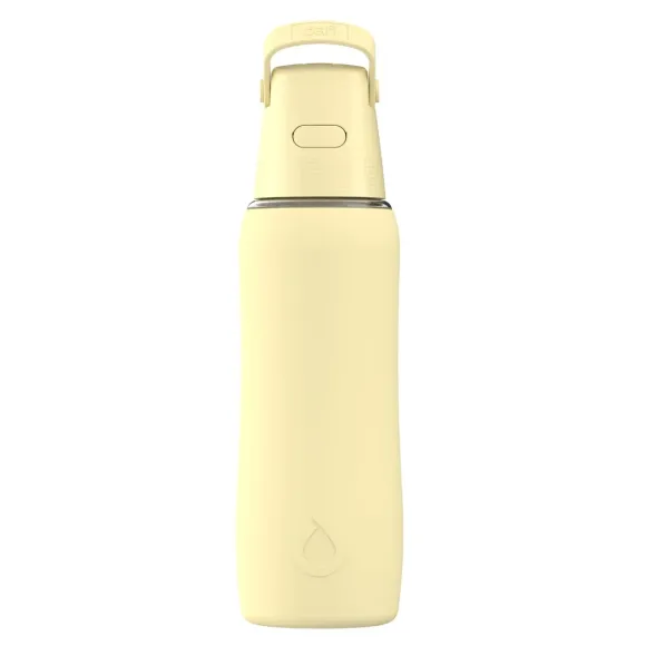 Szklana Butelka Filtrująca Dafi GLASS SiliconeFit 0,6 Yellow Butter z Filtrem