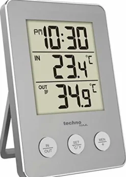 Technoline Wewnętrzna zewnętrzna-termometr stal  WS 9175 obr/min/max pamięć masowa inkl.1 nadajnik WS 9175