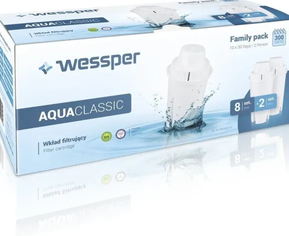 WESSPER Filtr wody do dzbanka filtrujacego Dafi, Brita, Aquaphor AquaClassic, 10 szt.