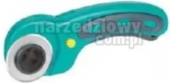Wolfcraft 4152000 nóż z okrągłym ostrzem do tkanin i papieru, do cięć prostych i krzywych, materiał: tworzywo sztuczne, wymienne ostrze o średnicy 45 mm w zestawie