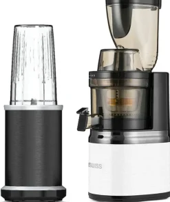 Wyciskarka wolnoobrotowa 4Swiss BM202 white + blender NB102