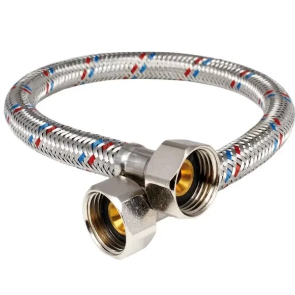 Wężyk w oplocie 80cm 1/2" x 3/8" GWxGW prosty Hydroland WPSS10-15.80