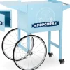 Wózek podstawa do maszyny do popcornu z szafką retro 51 x 37 cm niebieski