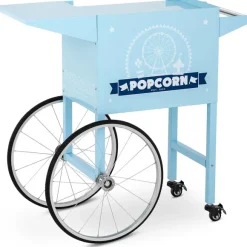 Wózek podstawa do maszyny do popcornu z szafką retro 51 x 37 cm niebieski
