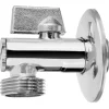 Zawór kulowy odcinający z filtrem, z metalowym pokrętłem do baterii, dolnopłuka lub pralki Invena 1/2" x 3/4" Invena chrom