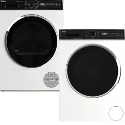 Zestaw AGD Amica Pralka WA3S712BLiSHB 7kg SteamPower Pro Slim + Suszarka AD3S72LHB (E) 7kg Pompa ciepła DrySensor Slim