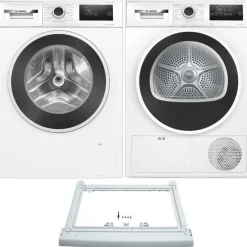 Zestaw AGD Bosch Serie 4 Pralka WAN2405GPL 8kg + Suszarka WTH8627GPL 8kg + Łącznik WTZ20410