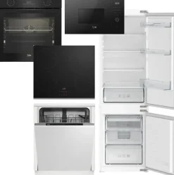 Zestaw AGD do zabudowy Beko Lodówka BCSA285K4SN + Zmywarka DIN35321 + Piekarnik BBIR17300BCS + Płyta HII 64402 MTX + Kuchenka mikrofalowa BMGB 20212 B