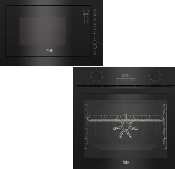 Zestaw AGD do zabudowy Beko Piekarnik BBIE17300B + Kuchenka mikrofalowa BMGB25333BG