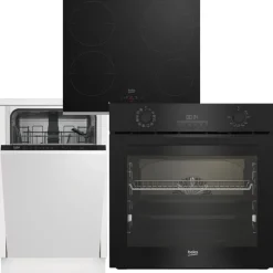 Zestaw AGD do zabudowy Beko Piekarnik BBIR 17300BCS+ Płyta HII 64402MTX+ Zmywarka DIS 35025 45 cm