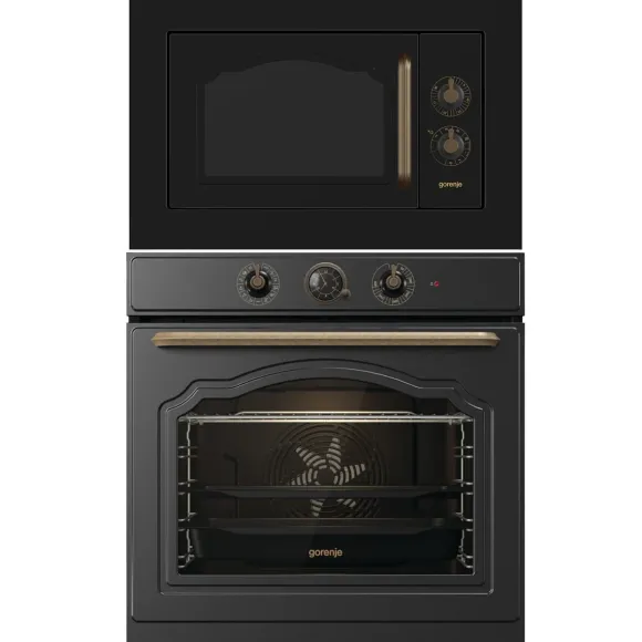 Zestaw AGD do zabudowy Gorenje Piekarnik BOS67371CLB + Kuchenka mikrofalowa BM235 CLB