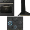 Zestaw AGD do zabudowy Gorenje Classico Piekarnik elektryczny BOS67371CLB + Płyta gazowa GW6D42CLB + Okap kominowy WHC63CLB