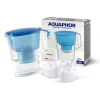 Zestaw dzbanek filtrujący Aquaphor Time 2,5 l + 3 wkłady Maxfor plus z otwieraną pokrywką „FLIP-TOP” niebieski