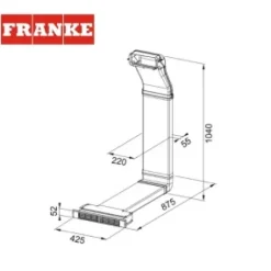 Zestaw montażowy FRANKE pochłaniacz (cokół 6 cm) 112.0678.324 Indywidualne Wyceny (22)8777777- Autoryzowany sprzedawca FRANKE